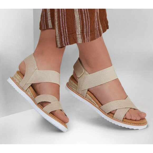 New Skechers BOBS Desert Kiss Sandals - Secret Picnic Size 10 - Picture 1 of 8